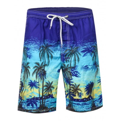 APTRO Men's Summer Beach Short Gradient Swim Trunk